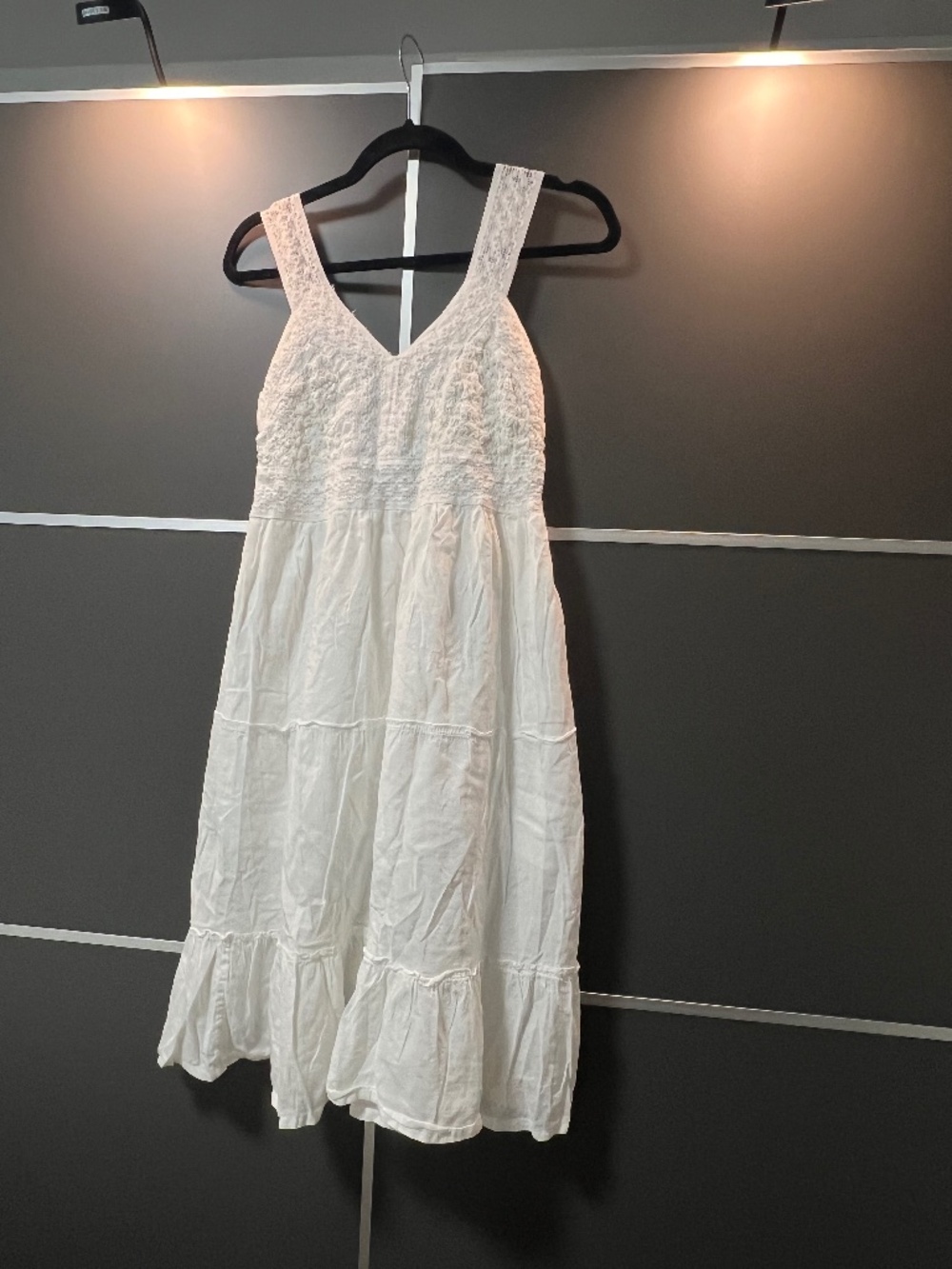 White Midi Cotton Dress S/M